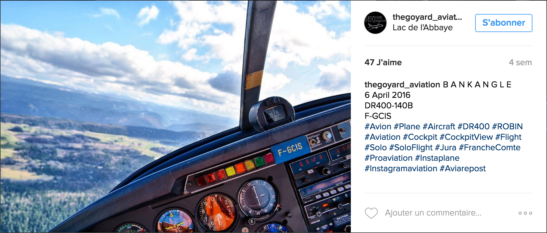 Instagram vos photos nous font rêver Robin Aircraft DR400 DR401
