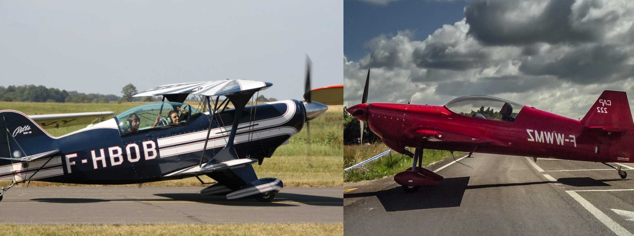 Bertrand Boillot et Eric Vazeille Skyloop Pitts S2-A et CAP222 RobinAircraft